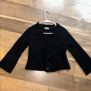 Reformation Black Cardigan Sweater